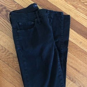 JCREW/JEANS, black, 9” high-rise toothpick, 27P